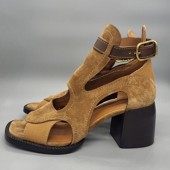 CHLOÉ Gaile Leather Heeled Sandals